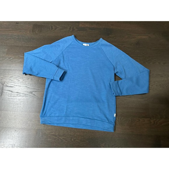 ONIA Dave Cotton Blend Raglan Sweatshirt in Parisian Blue ~ M - Picture 2 of 4